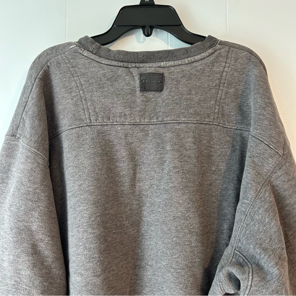 Columbia Mens XXL Charcoal Gray Heather Crewneck Fleece Sweatshirt Relaxed Fit - Picture 7 of 9